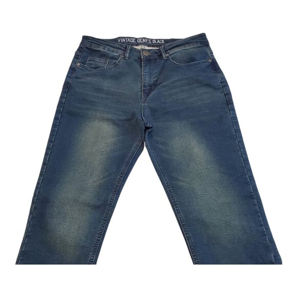VGB VINTAGE GENES BLACK Men's Sz 30 x 30 Blue Slim Fit Stretch Jeans - Picture 4 of 13